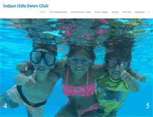 Tablet Screenshot of indianhillsswimclub.com